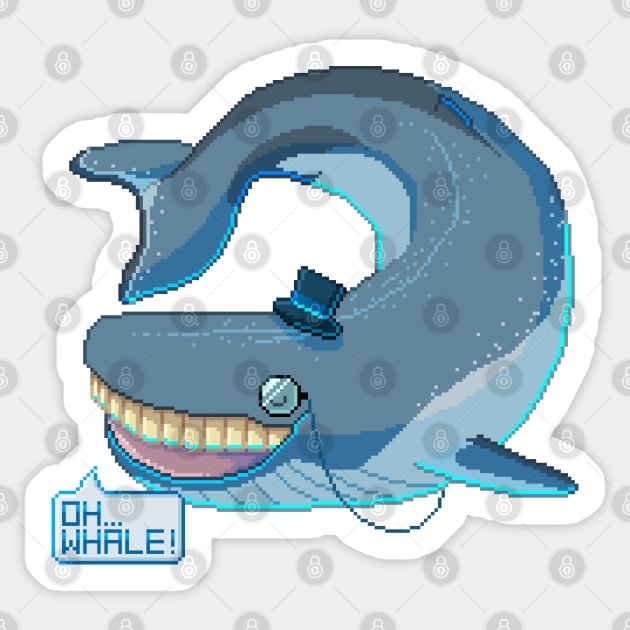 Oh Whale! Sticker by gabdoesdesign